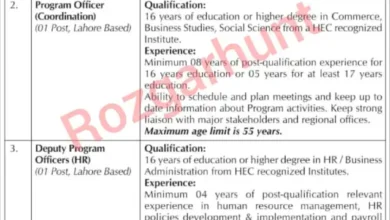 Job advertisement by Punjab Municipal Development Fund Company (PMDFC) for Lahore-based positions: Program Officer (Information Technology), Program Officer (Coordination), and Deputy Program Officer (HR). Specifies qualifications, experience requirements, maximum age limits, and application deadline of 30th August 2025. Application to be submitted