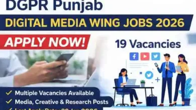 DGPR Punjab Digital Media Wing Jobs