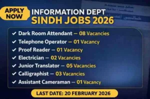 Information Department Sindh Jobs 2026 – Apply Online