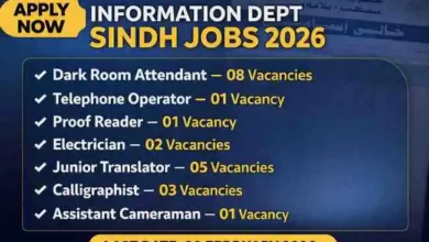 Information Department Sindh Jobs 2026 – Apply Online