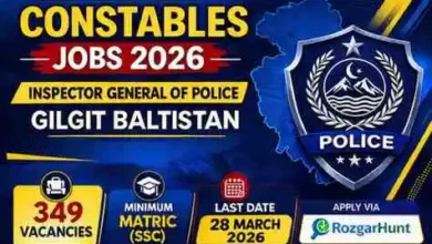 Constables Jobs 2026 – Inspector General of Police Gilgit Baltistan (349 Vacancies)
